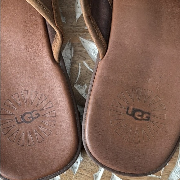 UGG Seaside Leather Flip Flop, Men’s USA 8 - Picture 3 of 12